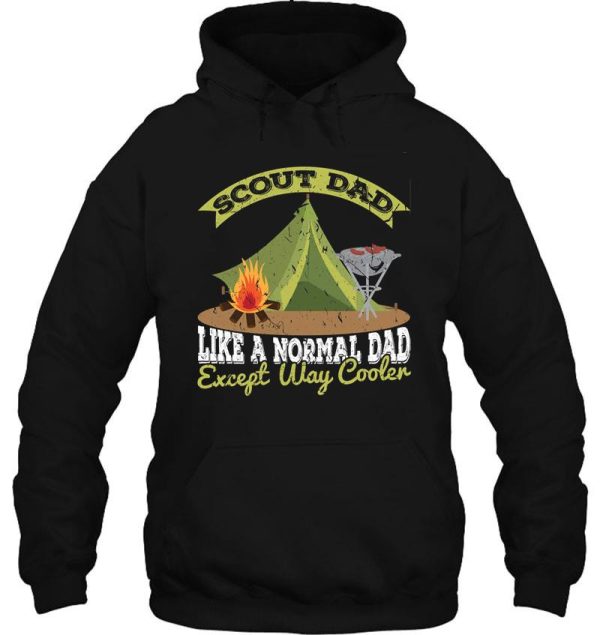 scout dad camping hiking scouting campfire nature hoodie