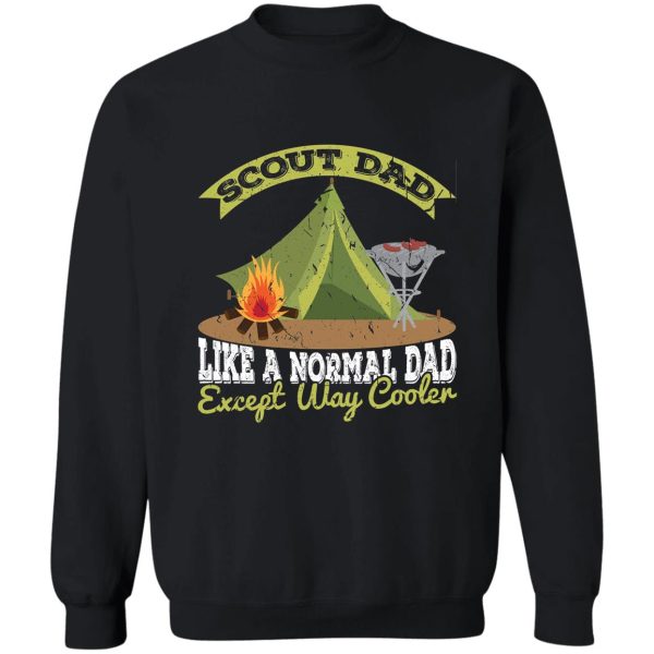 scout dad camping hiking scouting campfire nature sweatshirt