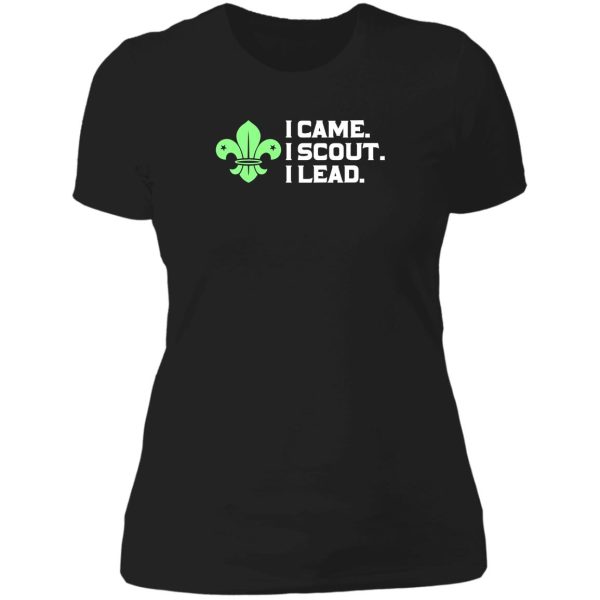 scout leader scouting fleur de lis lady t-shirt