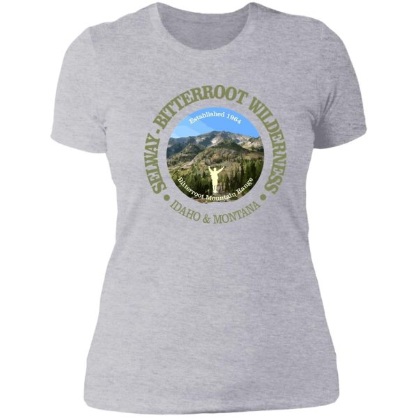 selway-bitterroot wilderness (wa) lady t-shirt