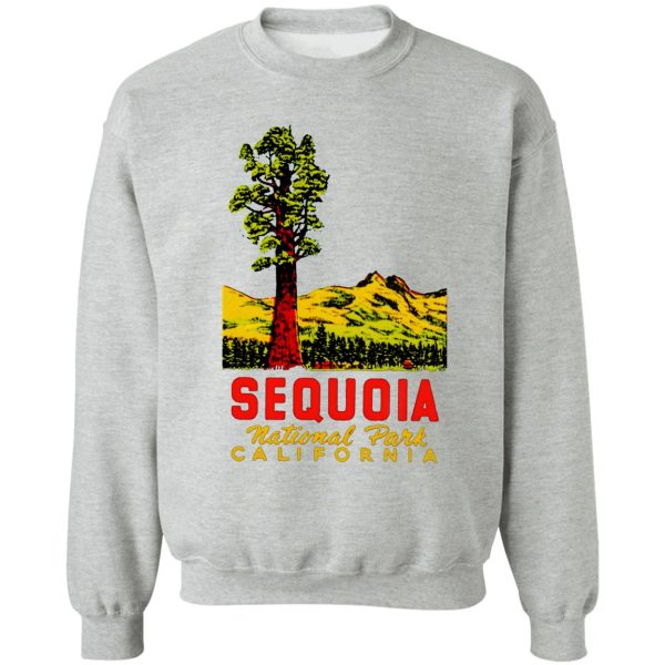 sequoia national park california vintage travel decal sweatshirt