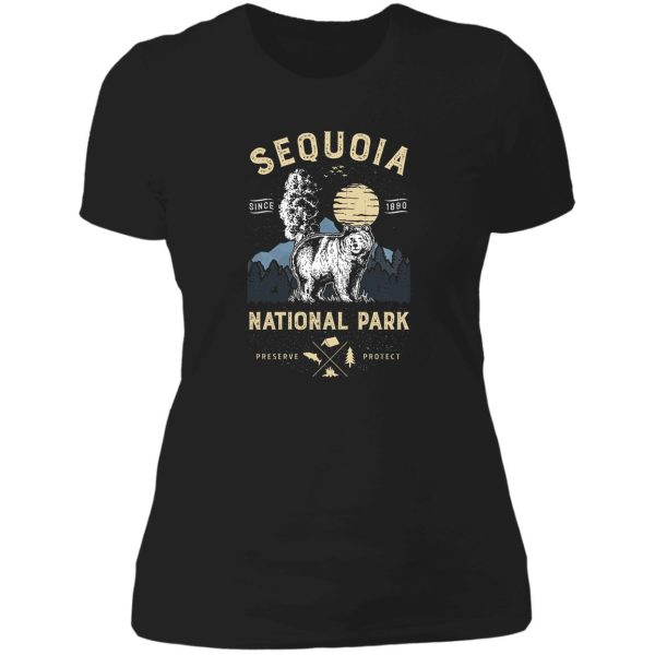 sequoia national park t shirt vintage california bear gifts lady t-shirt