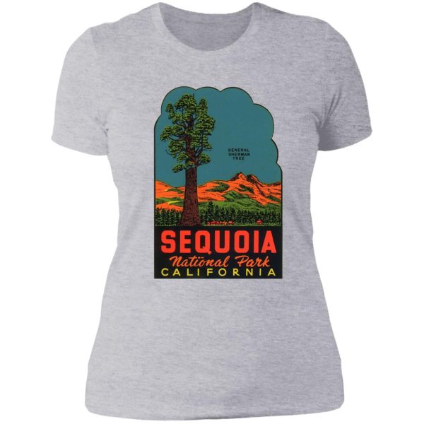 sequoia national park vintage travel decal lady t-shirt