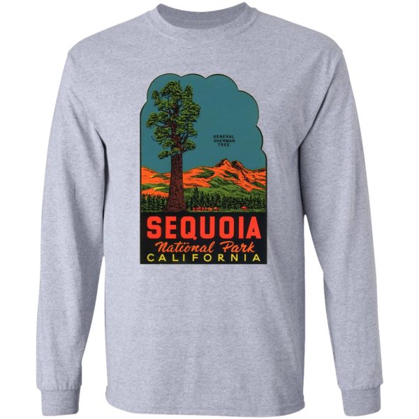 sequoia national park vintage travel decal long sleeve
