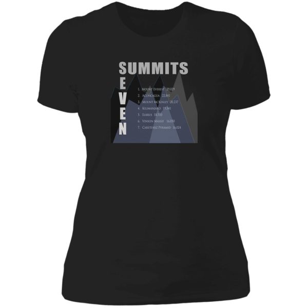 seven summits lady t-shirt