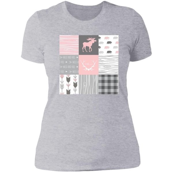 shape pattern camping lady t-shirt