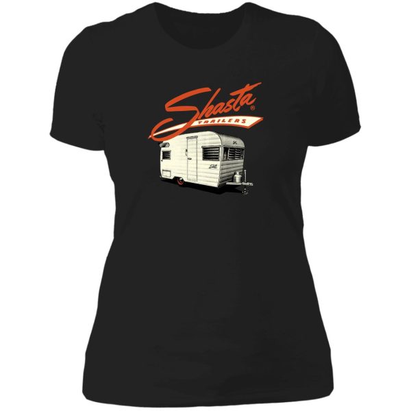 shasta trailers - vintage camper series lady t-shirt