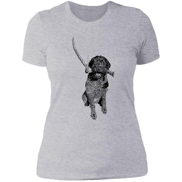 shed hunter - wirehaired pointing griffon lady t-shirt