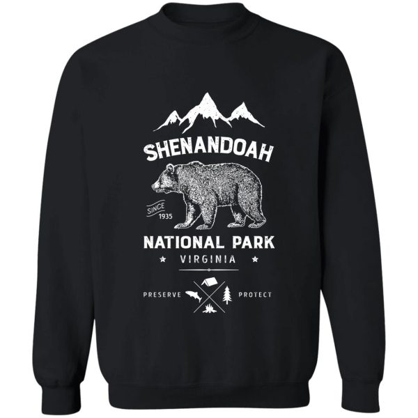 shenandoah national park t shirt bear virginia vintage gifts sweatshirt