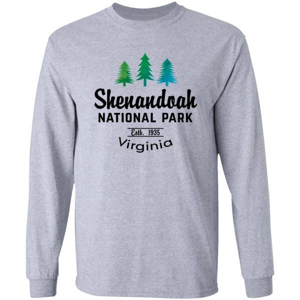 shenandoah national park virginia mountains hiking biking camping explore nature long sleeve