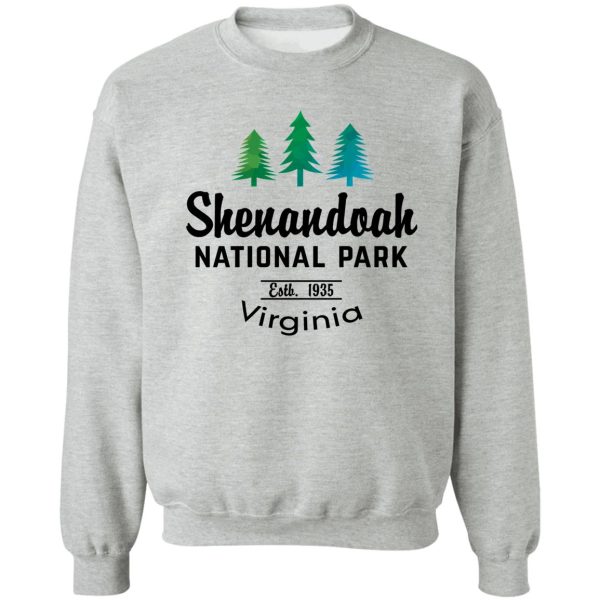 shenandoah national park virginia mountains hiking biking camping explore nature sweatshirt