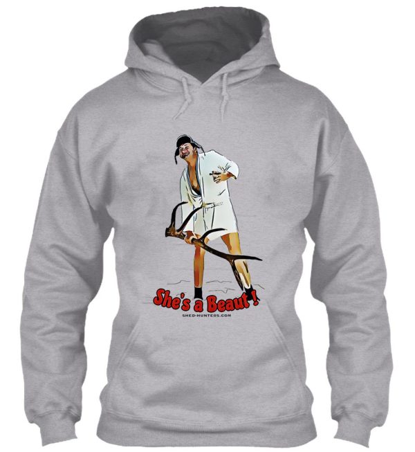 shes a beaut! cousin eddie elk shed hunting hoodie