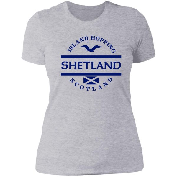 shetland scottish islands lady t-shirt