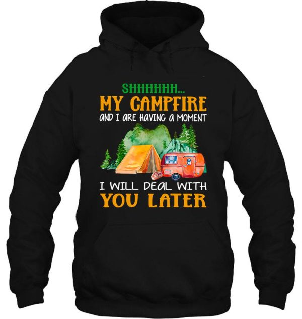 shh-my-campfire-and-i-are-having-a-moment hoodie