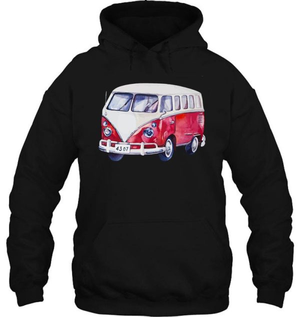 simple art camper van hoodie