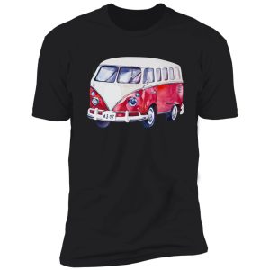 simple art camper van shirt