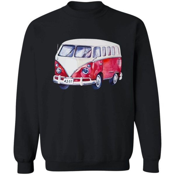 simple art camper van sweatshirt