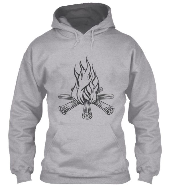 simple campfire art hoodie