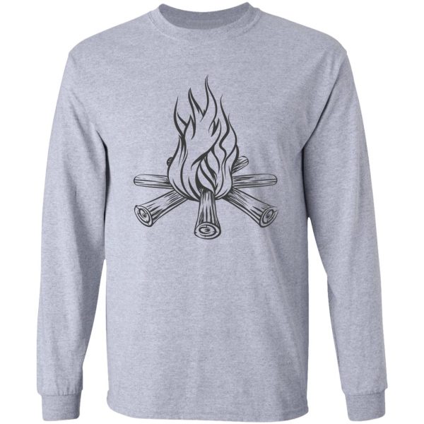 simple campfire art long sleeve