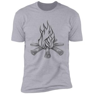 simple campfire art shirt