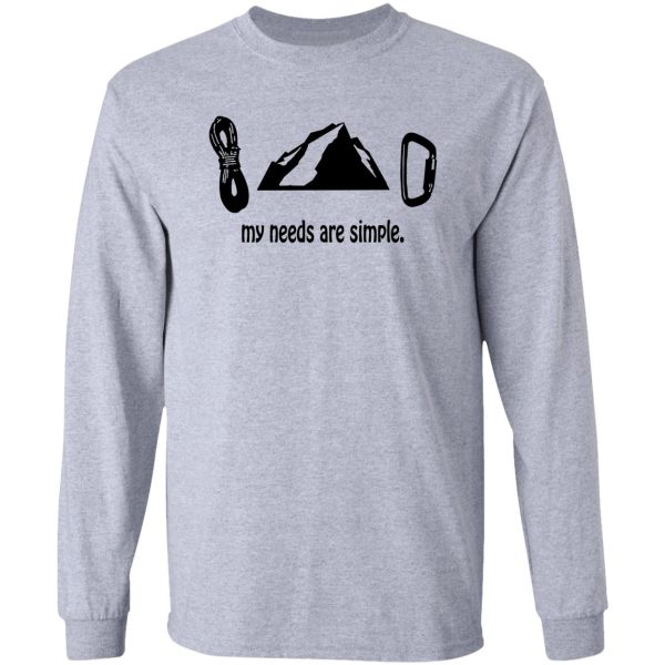 simple needs rock climbing geek funny nerd long sleeve