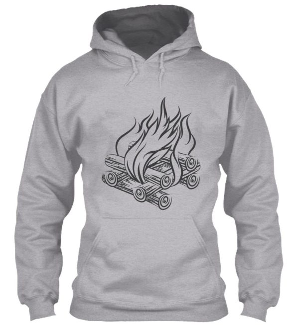 simplehand drawing campfire art hoodie