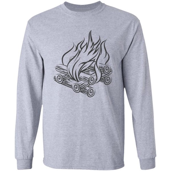 simplehand drawing campfire art long sleeve