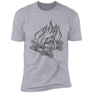 simplehand drawing campfire art shirt