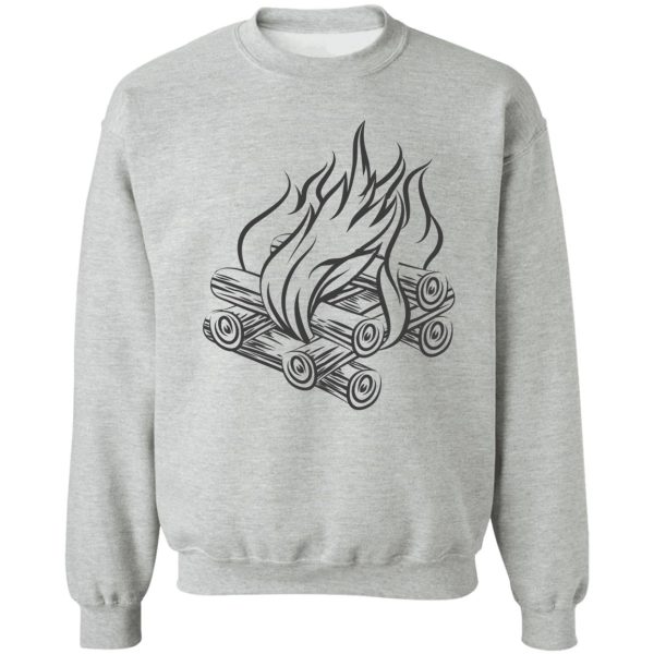 simplehand drawing campfire art sweatshirt