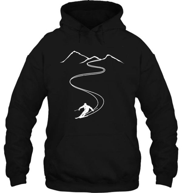 skiing gift for skier hoodie