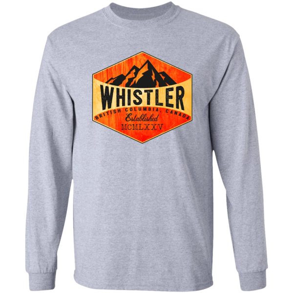 skiing whistler british columbia canada ski snowboard hiking climbing zipline long sleeve