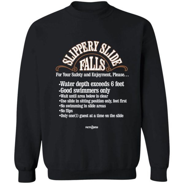 slippery slide falls sweatshirt