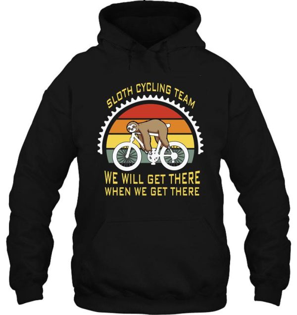 sloth cycling team hoodie