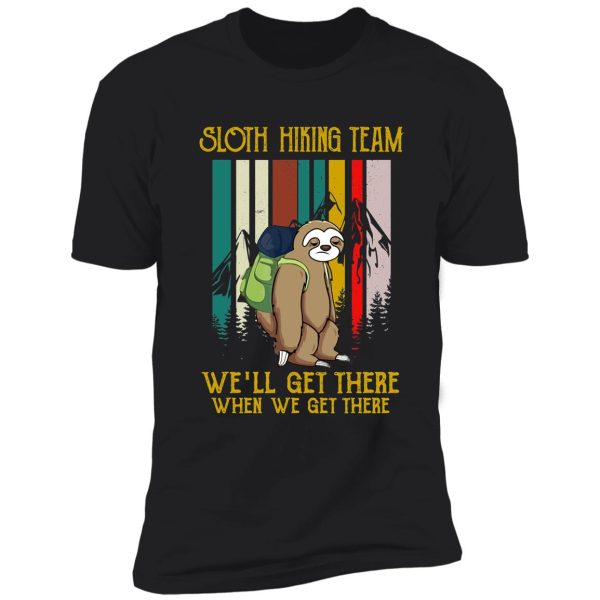 sloth hiking team shirt