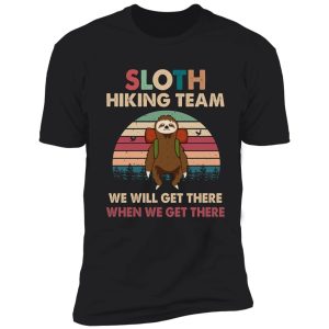 sloth hiking team vintage shirt