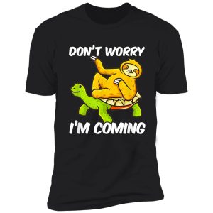 sloth riding turtle tortoise for women men sloth lovers shirt