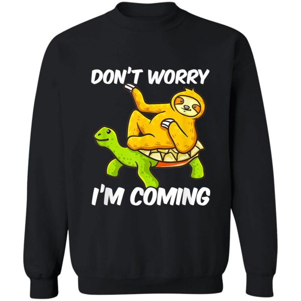 sloth riding turtle tortoise for women men sloth lovers sweatshirt