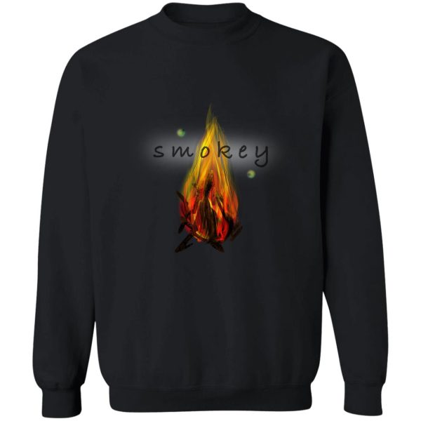smokey campfire with fireflies sweatshirt
