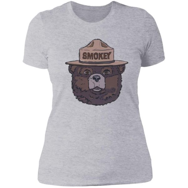 smokey the bear - fire prevention lady t-shirt