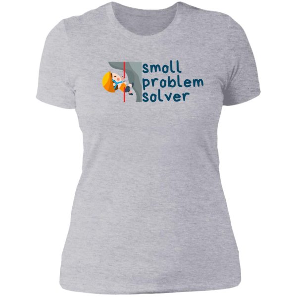 smoll problem solver. kids rock climbing lady t-shirt