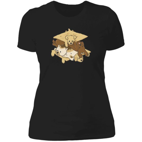 s'mores puppers lady t-shirt