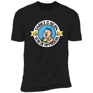 snake & bean seal of approval stamp graphic shirt