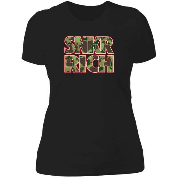 snkr rich reverse duck camo lady t-shirt