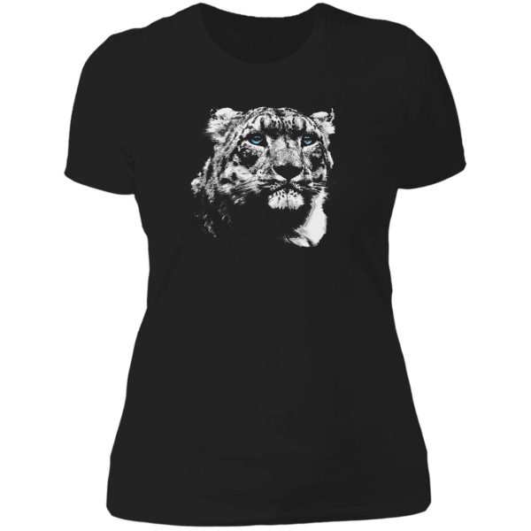 snow leopard lady t-shirt
