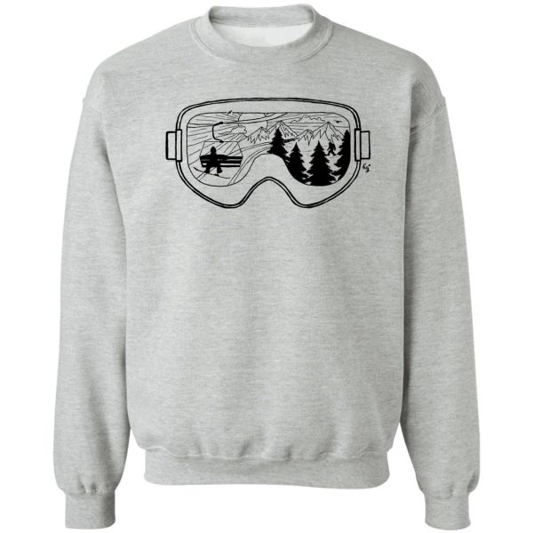 snow lift exit left sweatshirt