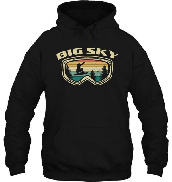 snowboard big sky montana goggles big air snow hoodie
