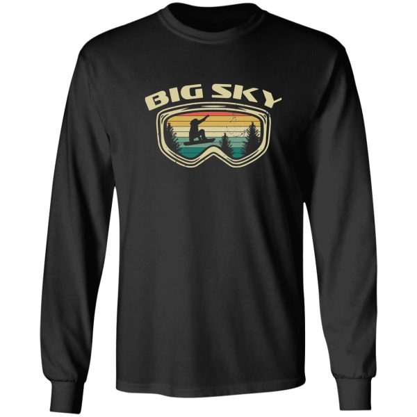 snowboard big sky montana goggles big air snow long sleeve