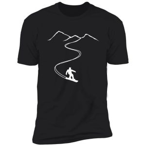 snowboarding snowboarder mountain design shirt