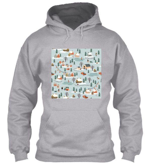 snowing pattern hoodie