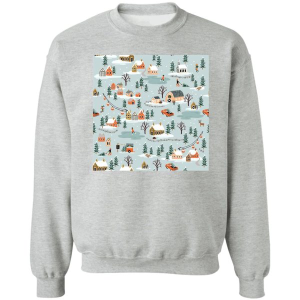 snowing pattern sweatshirt